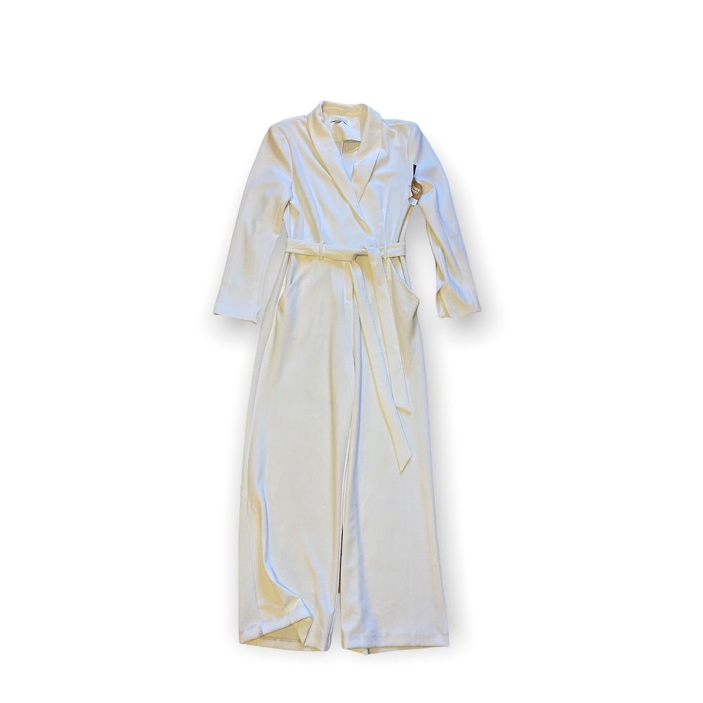 White Halston Professional Pantsuit